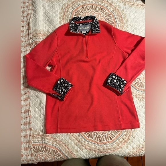 ORVIS NWT pink 1/4 Zip Pull over sweater Size Small - Picture 1 of 6
